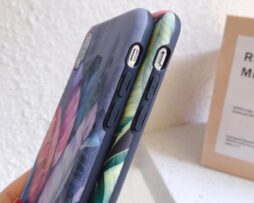 Θήκη Purple Tropical Leaf Print + ΔΩΡΟ Tempered Glass – iPhone 11