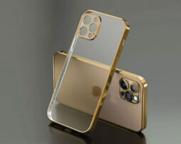 "Look 12 Matte" Electroplate Θήκη Χρυσή + 9H Tempered Glass - iPhone 12