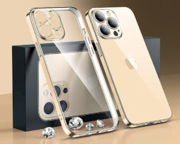 "Look 14" Electroplate Θήκη Χρυσή με Camera Lens + 9H Tempered Glass - iPhone 14